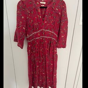 ba&sh red floral dress